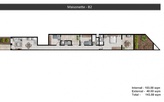 Maisonette sur un niveau à Qawra